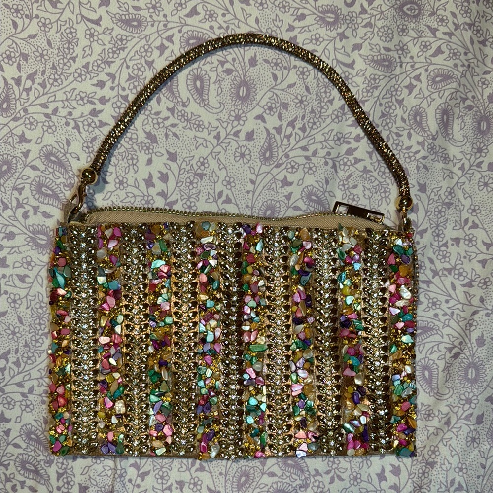 Multicolor Beaded Women's Purse